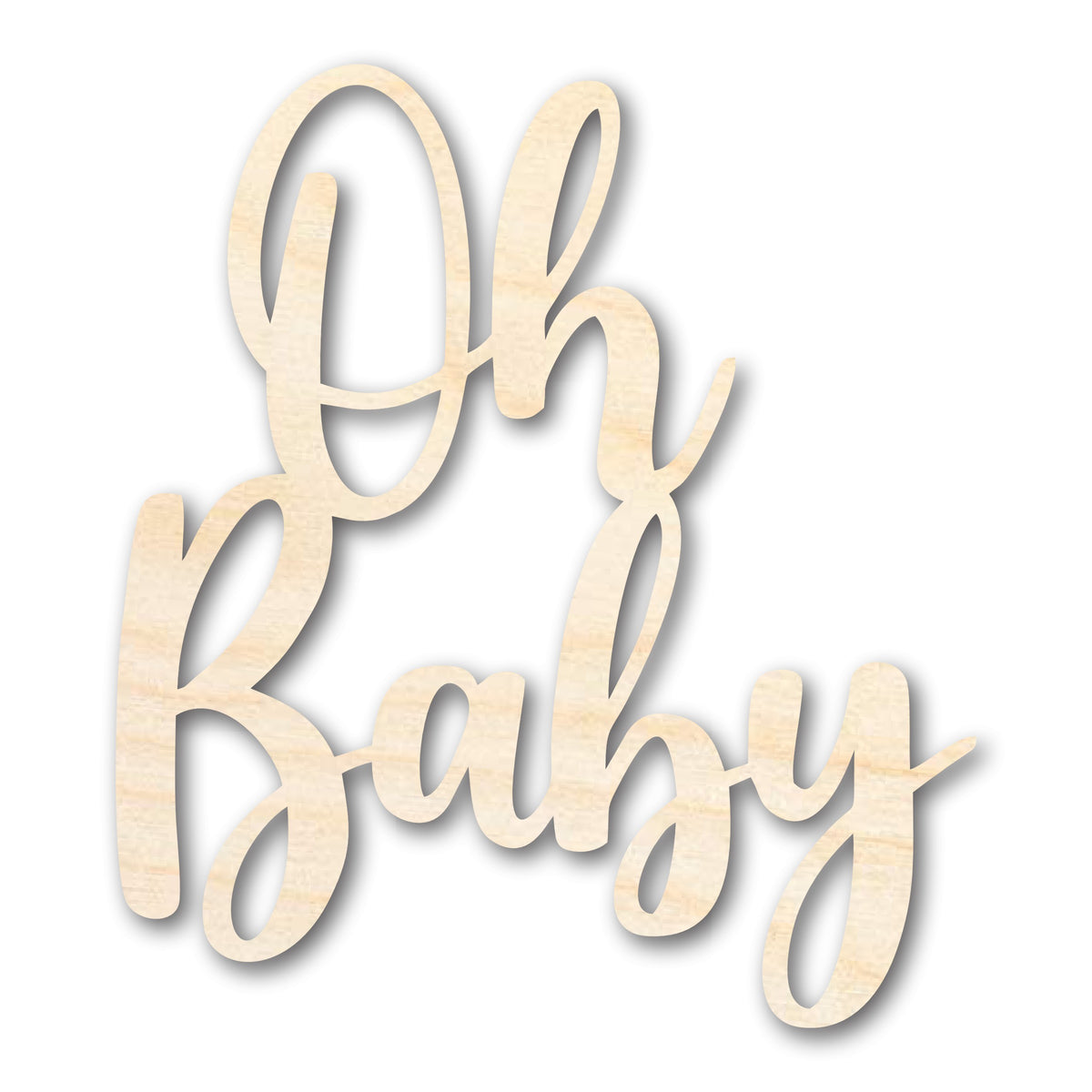Unfinished Oh Baby Sign Shape 14 inch...