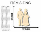 Unfinished Wooden Bride Groom Shape - Wedding - Craft- up to 24" DIY-24 Hour Crafts