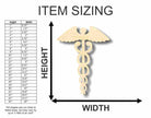 Unfinished Wooden Caduceus Shape - Medicine - Craft- up to 24" DIY-24 Hour Crafts