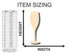Unfinished Wooden Champagne Glass Shape - Party Decor - Craft - up to 24" DIY-24 Hour Crafts