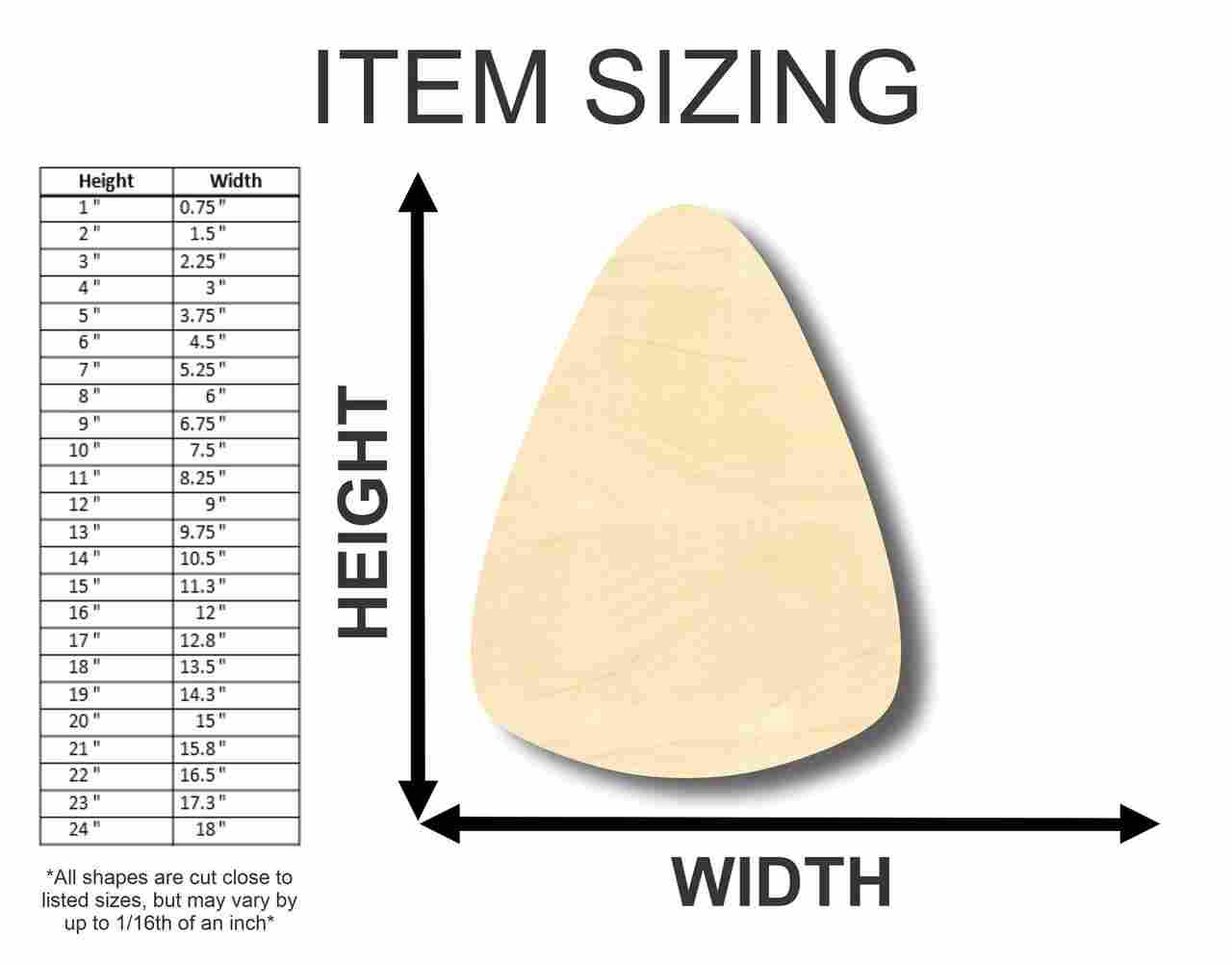 Unfinished Wooden Candy Corn Shape - Halloween - Craft - up to 24" DIY-24 Hour Crafts