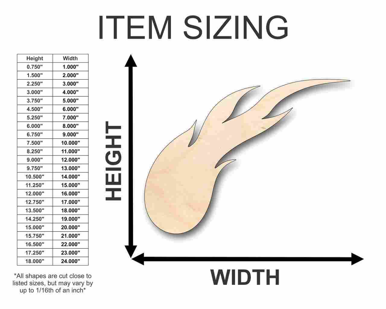 Unfinished Wooden Comet Shape - Space - Craft - up to 24" DIY-24 Hour Crafts