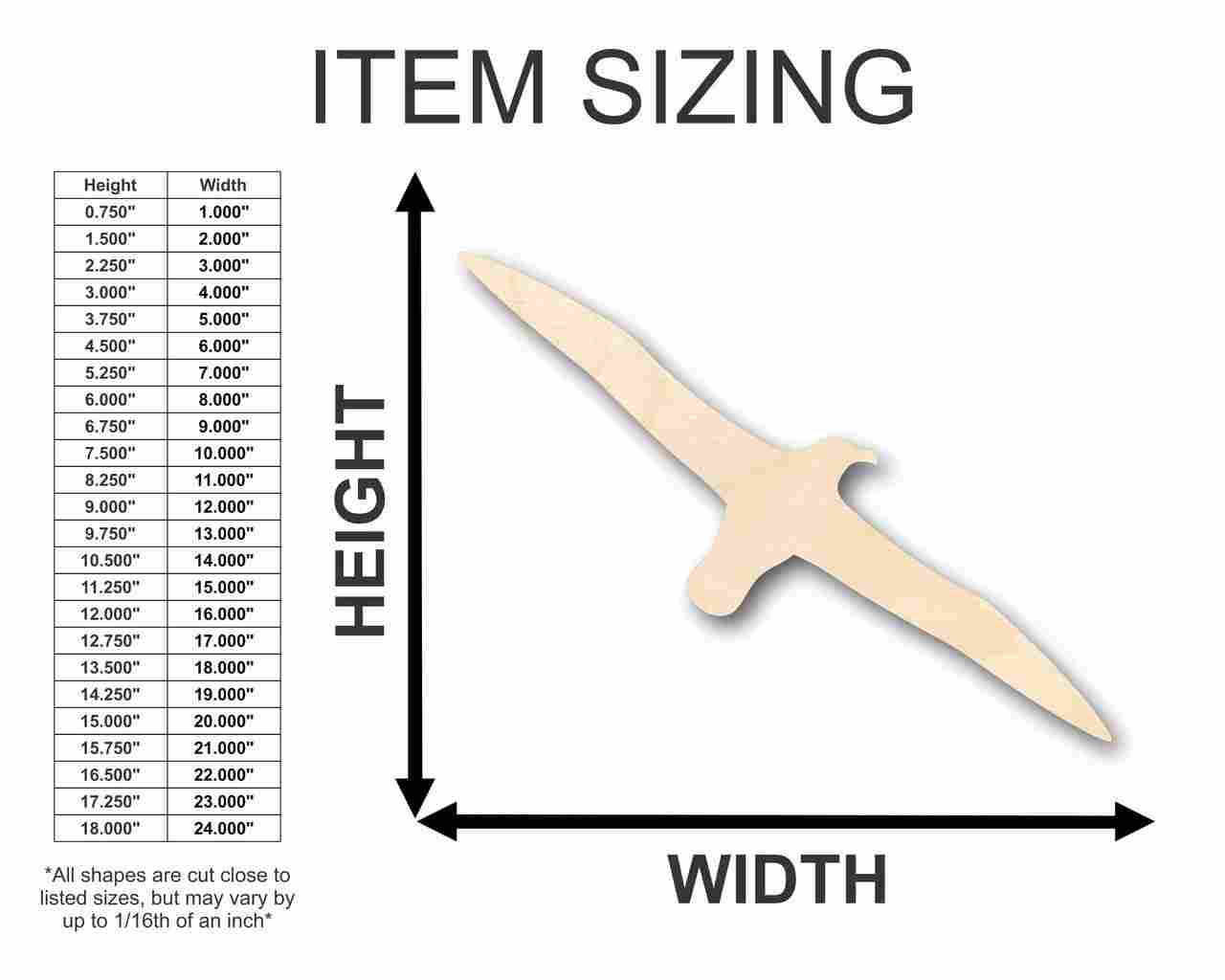 Unfinished Wooden Albatross Bird Shape - Animal - Wildlife - Craft - up to 24" DIY-24 Hour Crafts