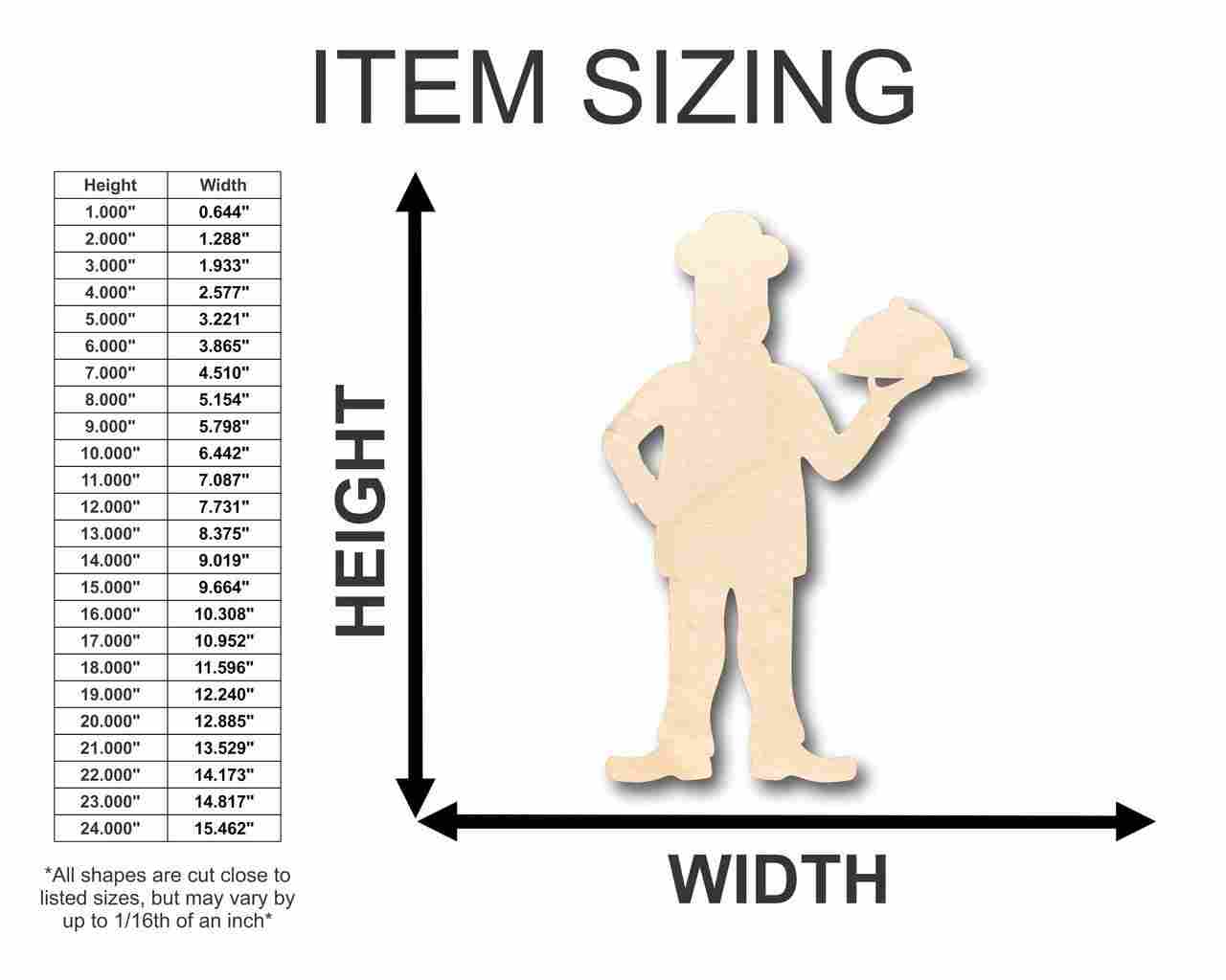 Unfinished Wooden Chef Hat Shape - Kitchen - Craft - up to 24" DIY-24 Hour Crafts