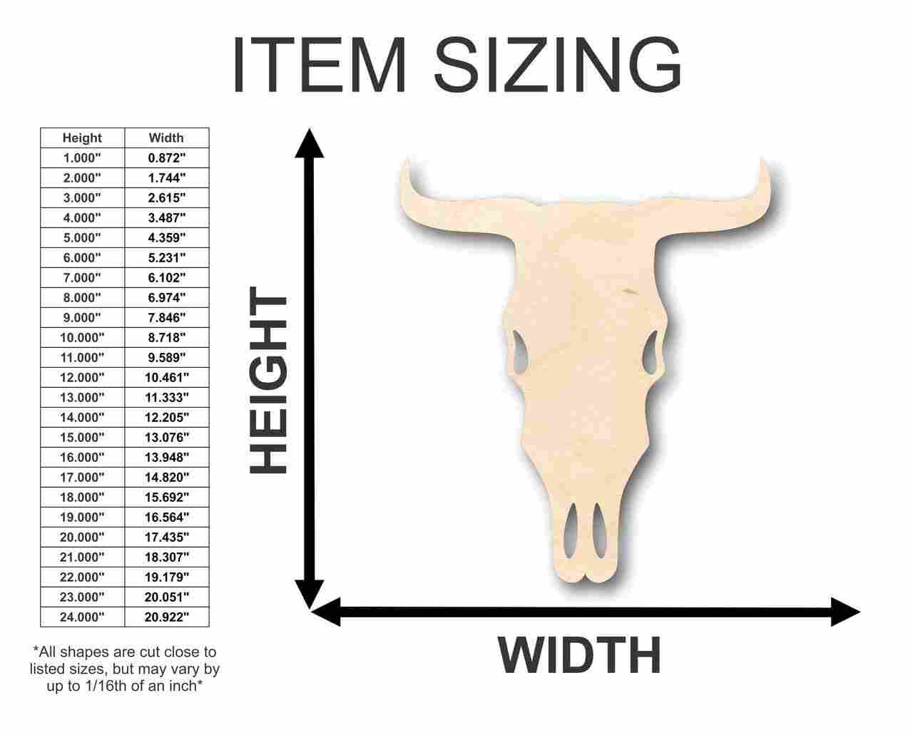 Unfinished Wooden Cow Head Shape - Farm Animal - Craft - up to 24" DIY-24 Hour Crafts