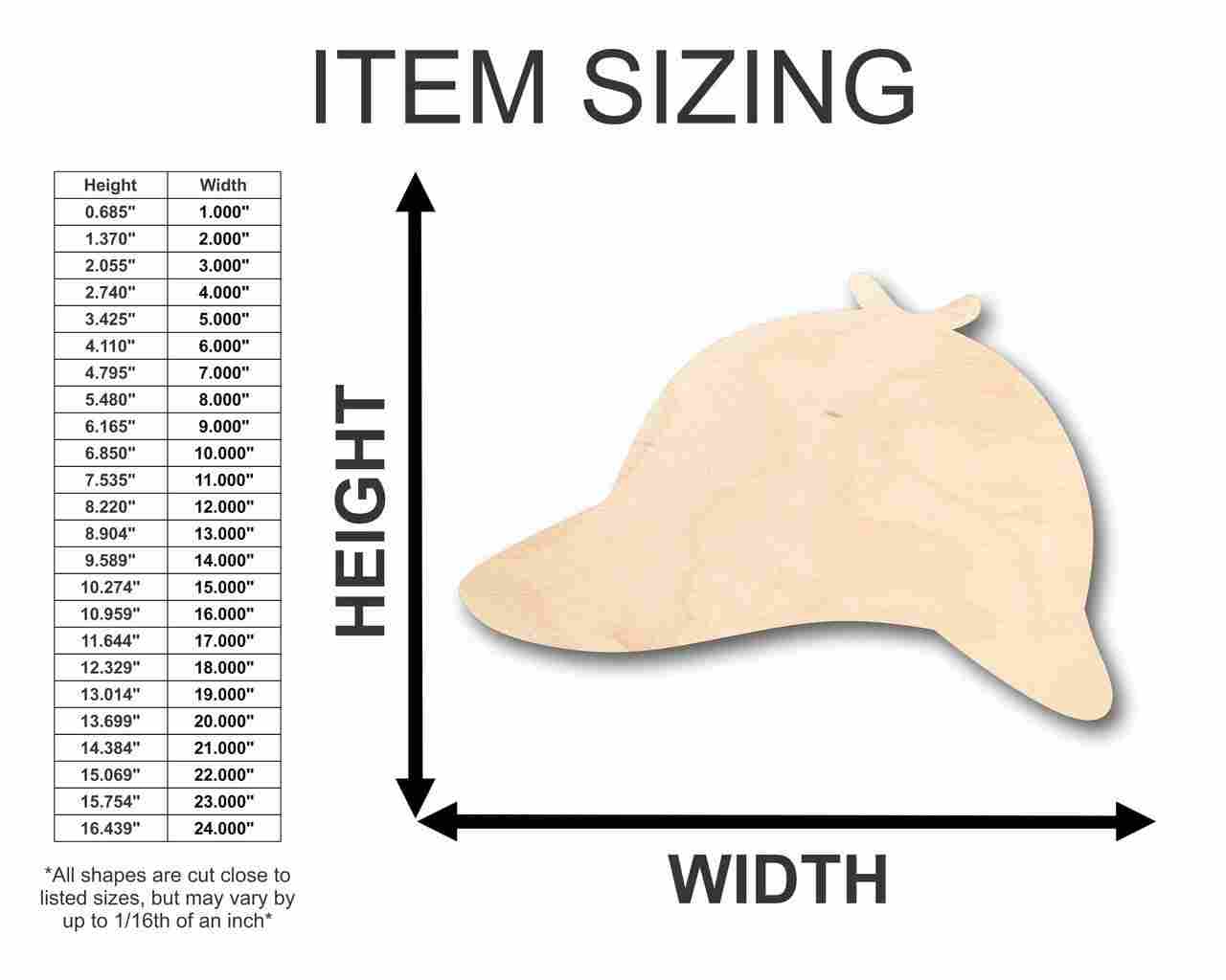 Unfinished Wooden Detective Hat Shape - Craft - up to 24" DIY-24 Hour Crafts