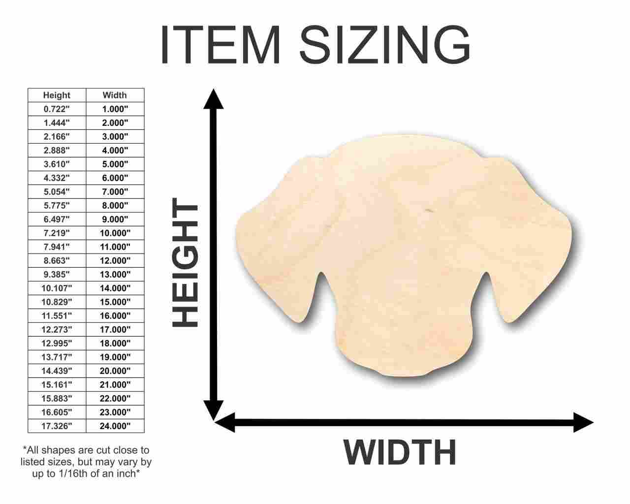 Unfinished Wooden Dog Head Shape - Animal - Pet - Craft - up to 24" DIY-24 Hour Crafts