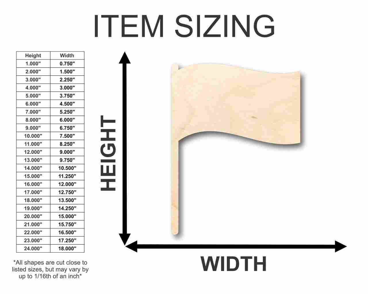 Unfinished Wooden Flag Shape - Firefighter - Patriotic - 4th of July - Craft - up to 24" DIY-24 Hour Crafts