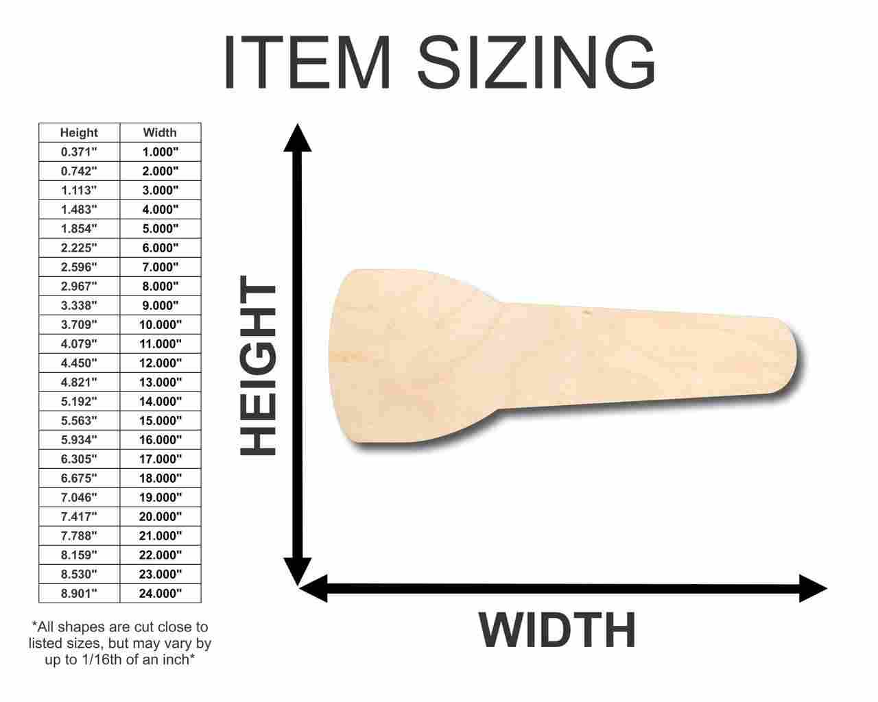 Unfinished Wooden Flashlight Shape - Craft - up to 24" DIY-24 Hour Crafts