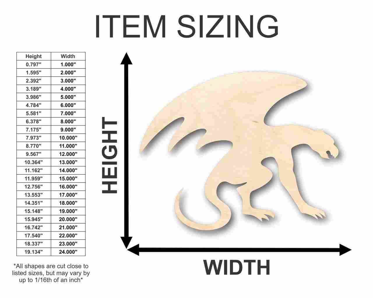 Unfinished Wooden Gargoyle Shape - Architecture - Mythical Creature - Craft - up to 24" DIY-24 Hour Crafts