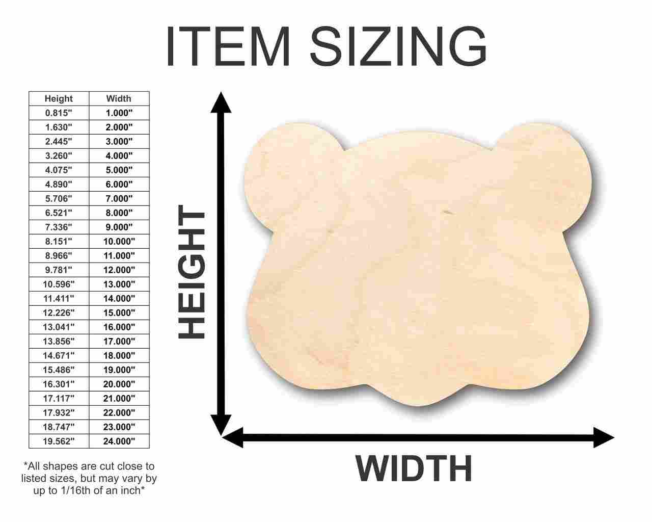 Unfinished Wooden Groundhog Head Shape - Groundhog's Day - Animal - Craft - up to 24" DIY-24 Hour Crafts