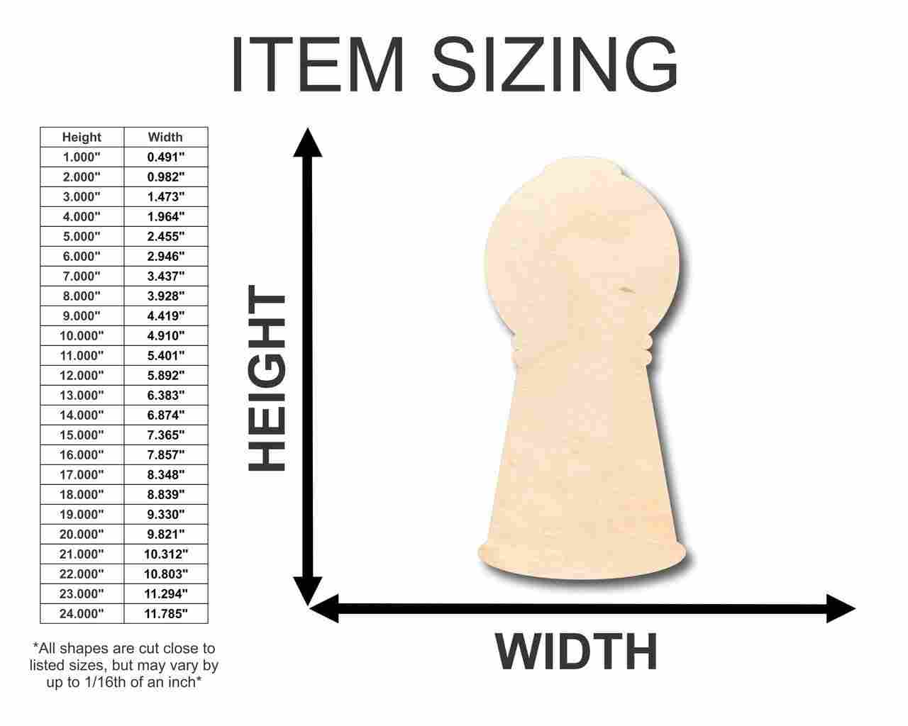 Unfinished Wooden Gumball Machine Shape - Candy - Craft - up to 24" DIY-24 Hour Crafts