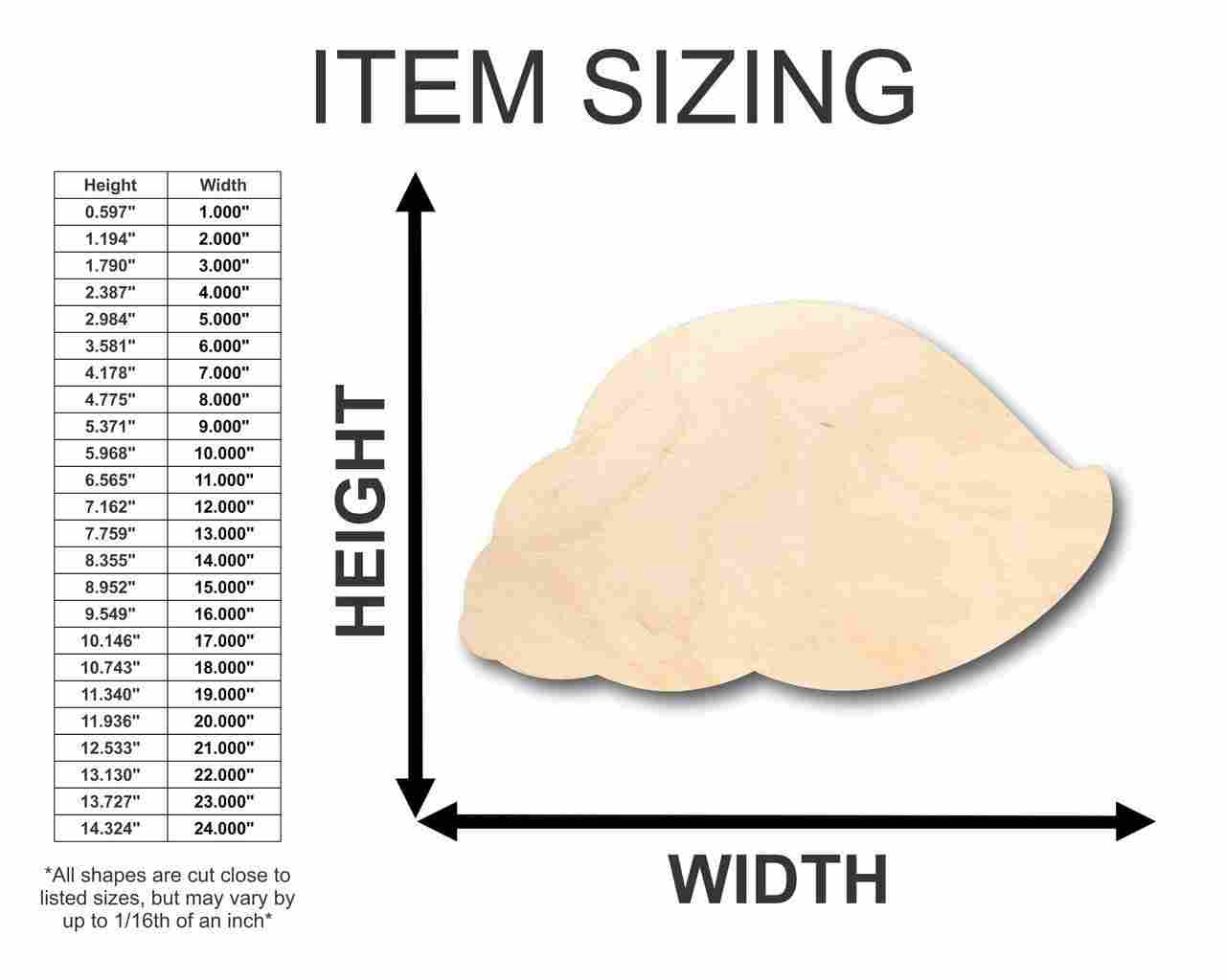 Unfinished Wooden Hermit Crab Shell Shape - Ocean - Beach - Nursery - Craft - up to 24" DIY-24 Hour Crafts