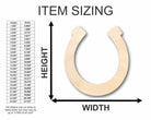 Unfinished Wooden Horseshoe Shape - Farm Ranch - Animal - Craft - up to 24" DIY-24 Hour Crafts