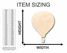 Unfinished Wooden Hot Air Balloon Shape - Craft - up to 24" DIY-24 Hour Crafts
