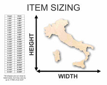 Load image into Gallery viewer, Unfinished Wooden Italy Shape 3 Pieces - Country - Craft - up to 24&quot; DIY-24 Hour Crafts
