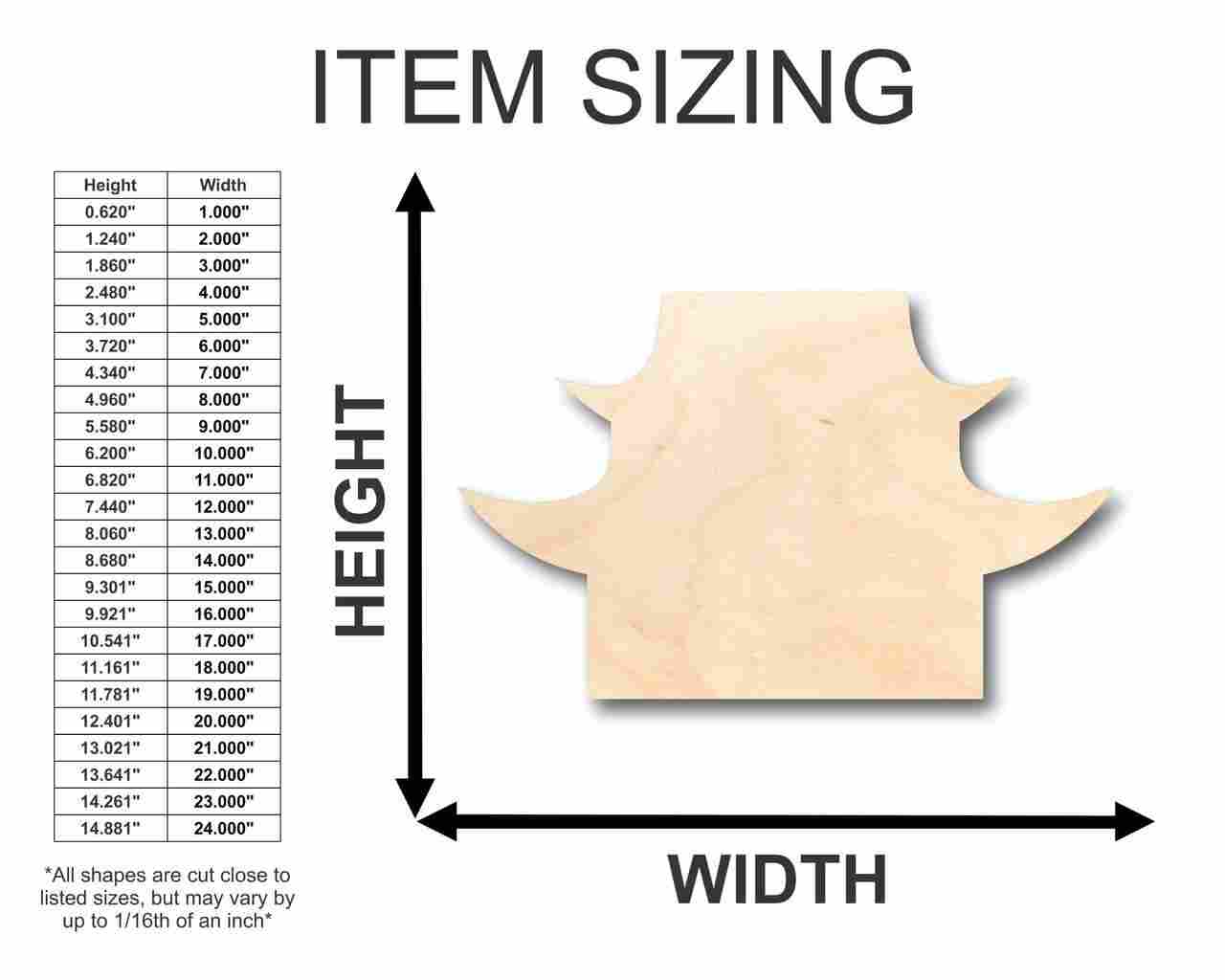 Unfinished Wooden Japanese House Shape - Eastern Architecture - Craft - up to 24" DIY-24 Hour Crafts