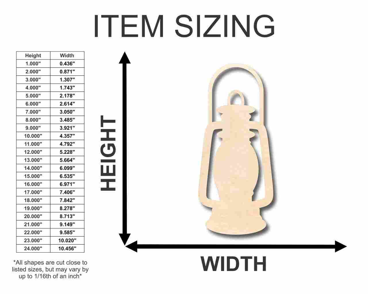 Unfinished Wooden Lantern Shape - Craft - up to 24" DIY-24 Hour Crafts