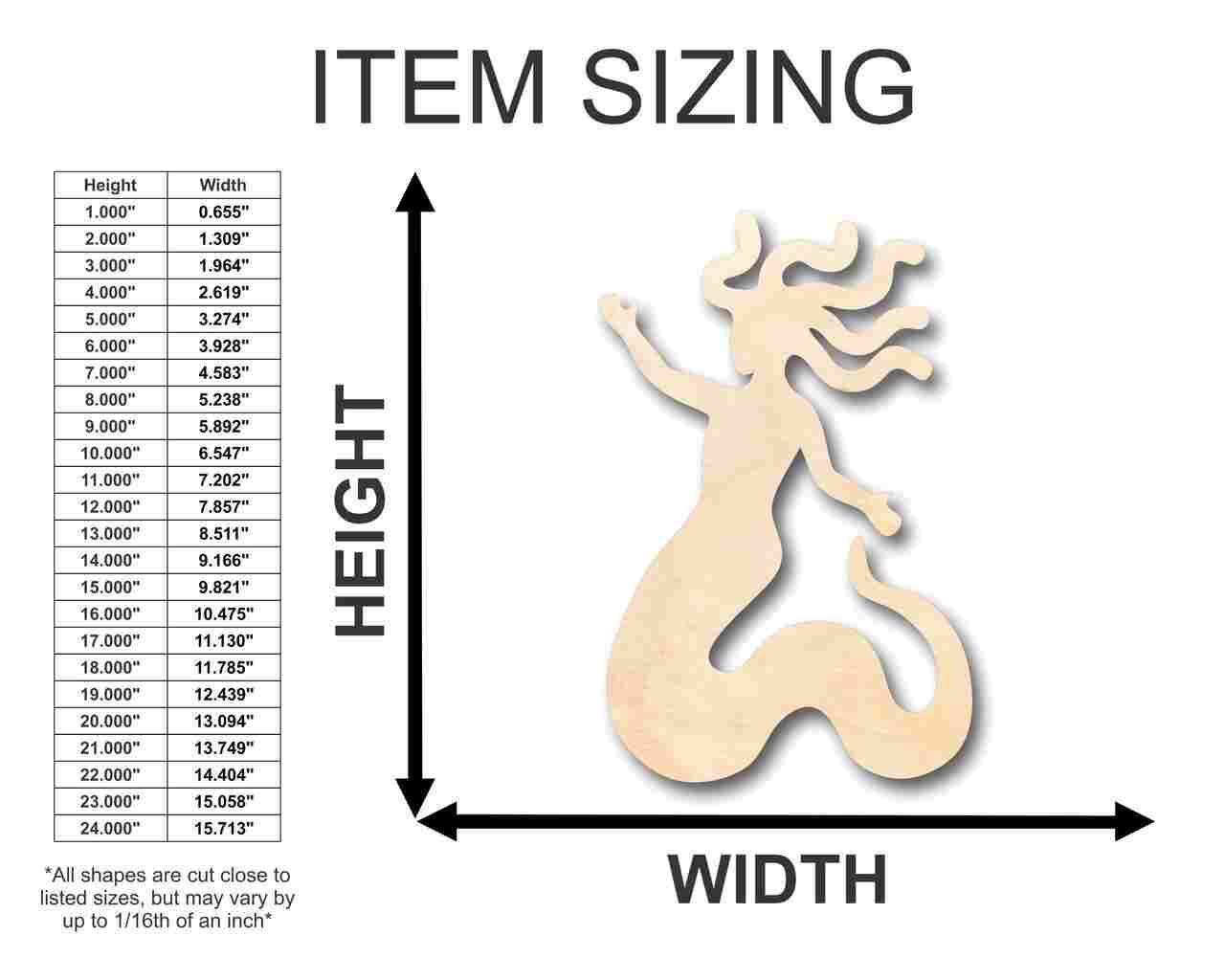 Unfinished Wooden Medusa Shape - Greek - Mythical - Monster - Craft - up to 24" DIY-24 Hour Crafts