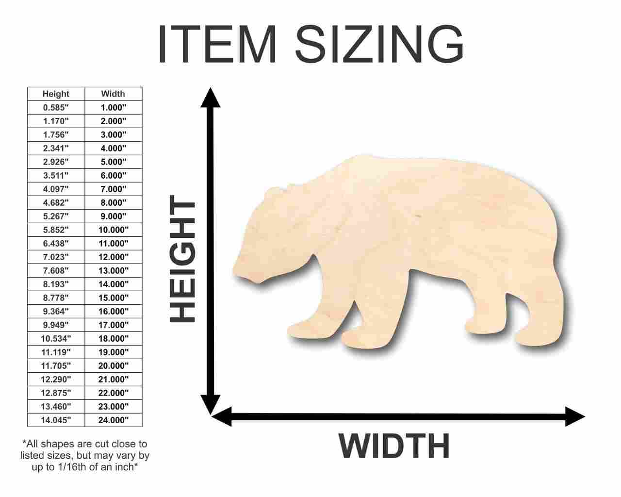 Unfinished Wooden Panda Bear Shape - Animal - Craft - up to 24" DIY-24 Hour Crafts