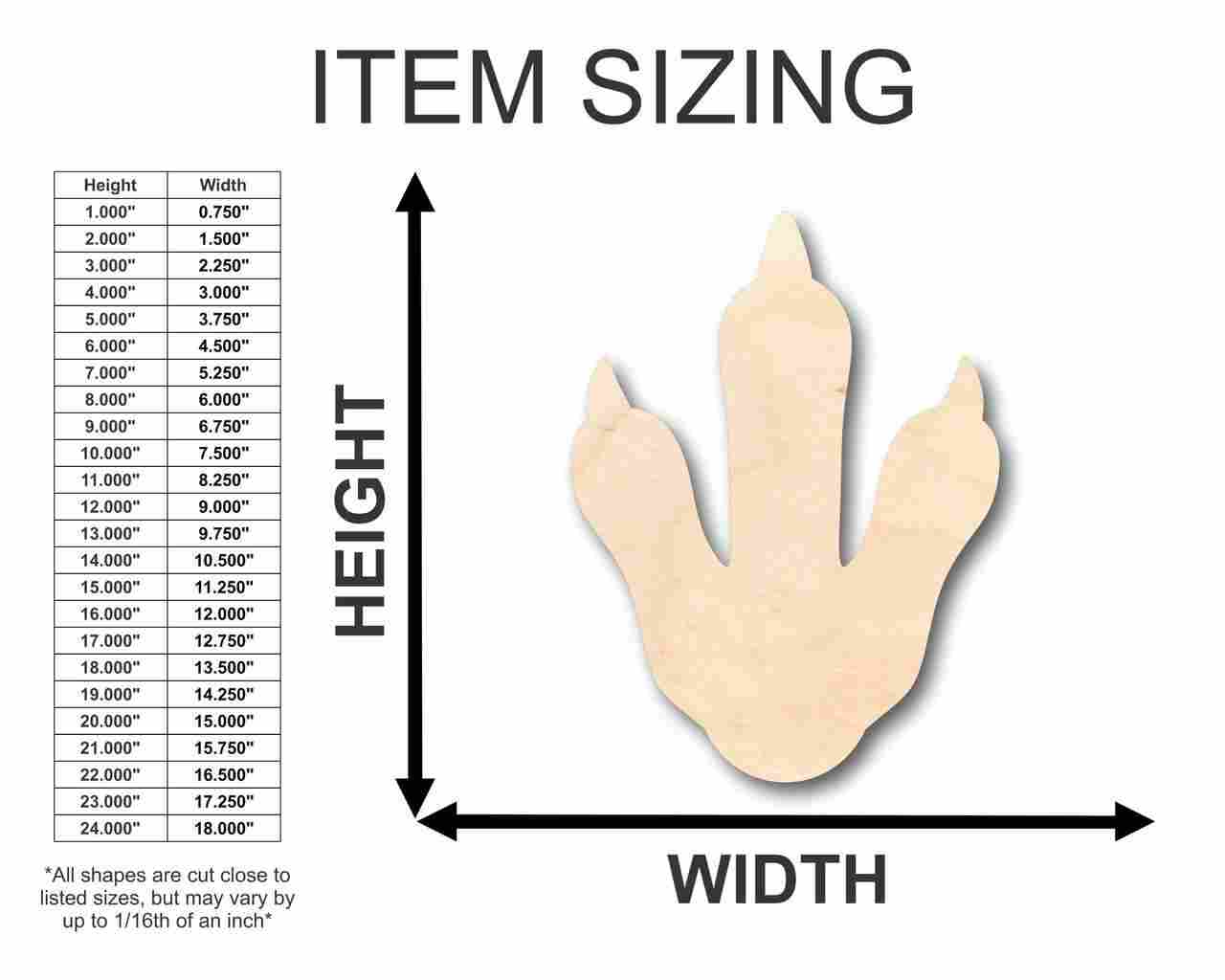 Unfinished Wooden Penguin Foot Shape - Craft - up to 24" DIY-24 Hour Crafts