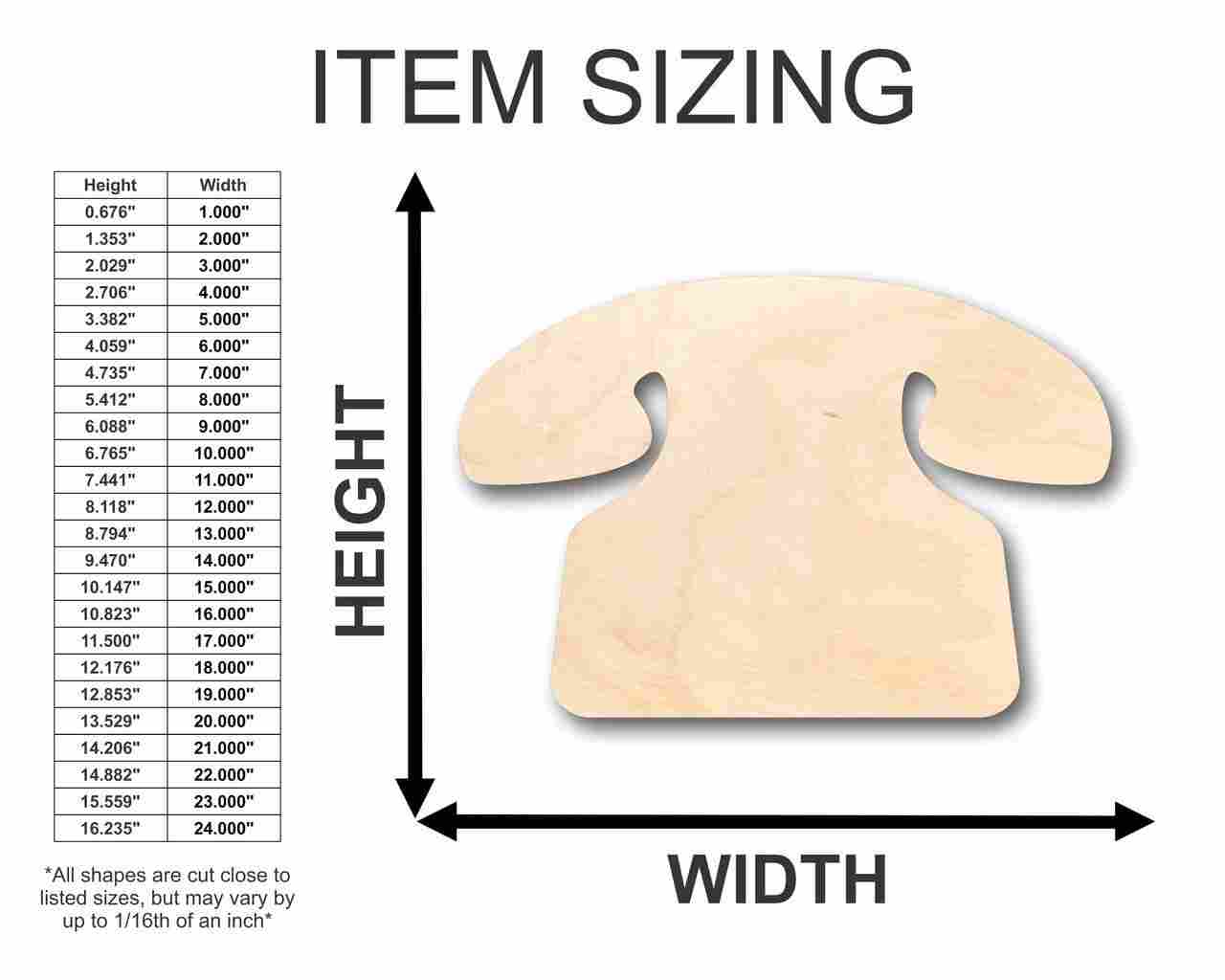 Unfinished Wooden Phone Shape - Craft - up to 24" DIY-24 Hour Crafts