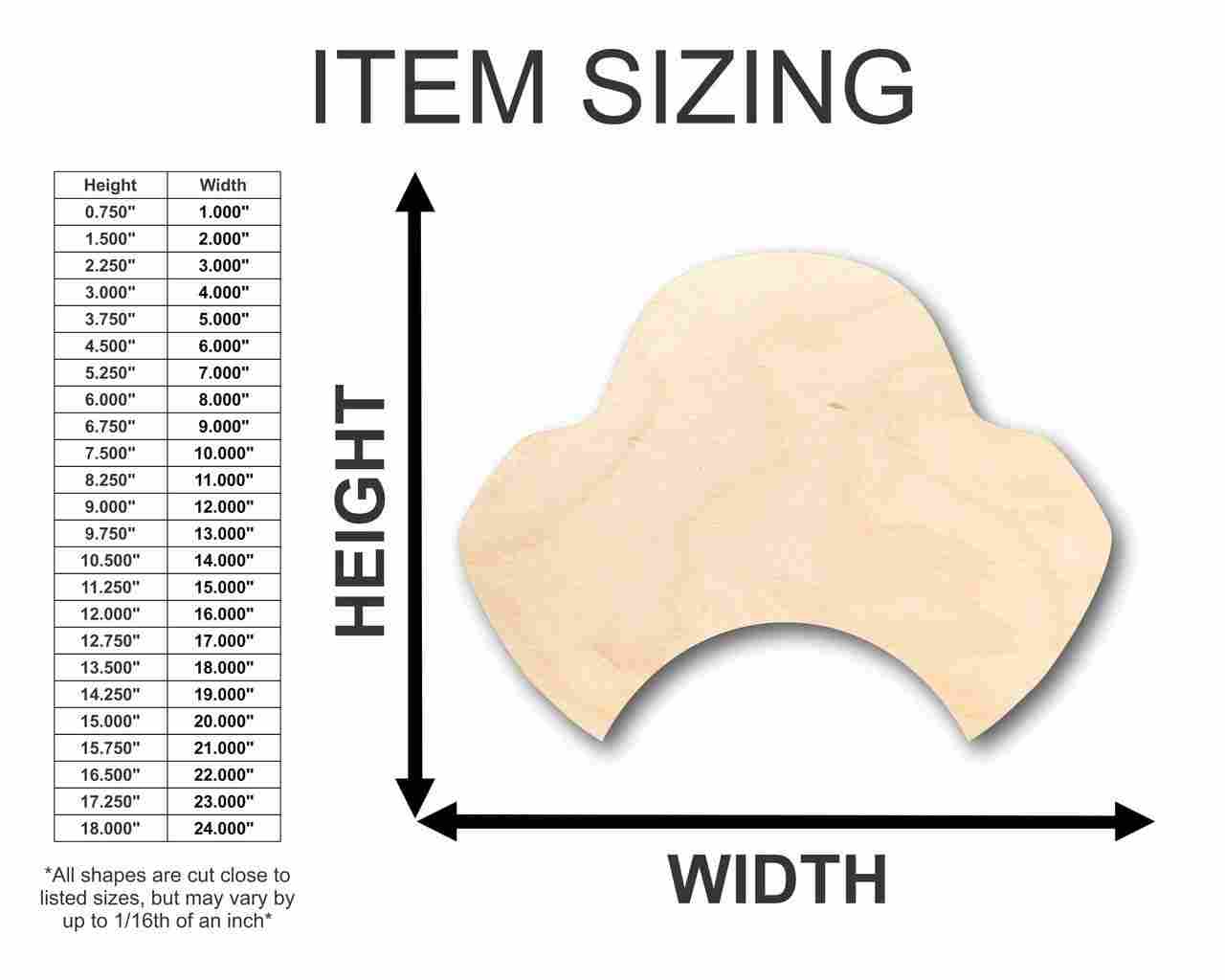 Unfinished Wooden Pirate Hat Shape - Pirates - Craft - up to 24" DIY-24 Hour Crafts