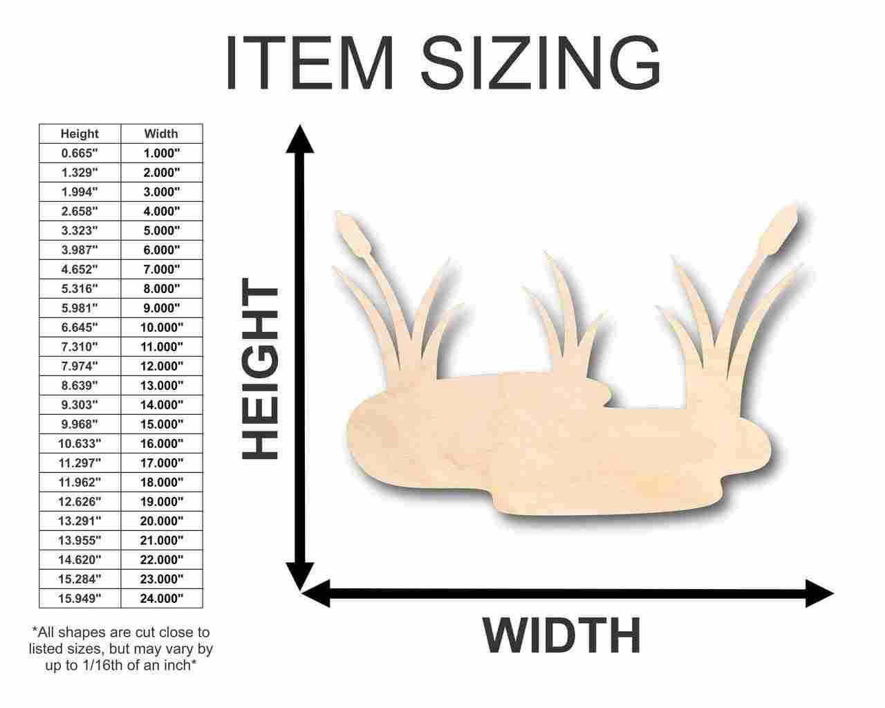 Unfinished Wooden Pond Shape - Nature - Craft - up to 24" DIY-24 Hour Crafts
