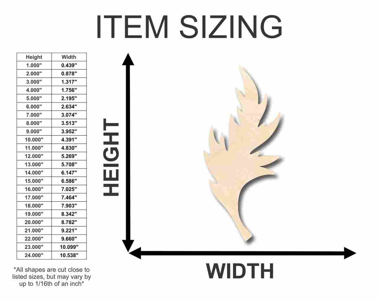 Unfinished Wooden Poppy Leaf Shape - Spring - Craft - up to 24" DIY-24 Hour Crafts