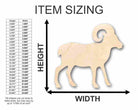 Unfinished Wooden Ram Sheep Shape - Farm Animal - Craft - up to 24" DIY-24 Hour Crafts