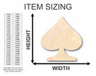 Unfinished Wooden Spade Card Shape - Poker - Craft - up to 24" DIY-24 Hour Crafts