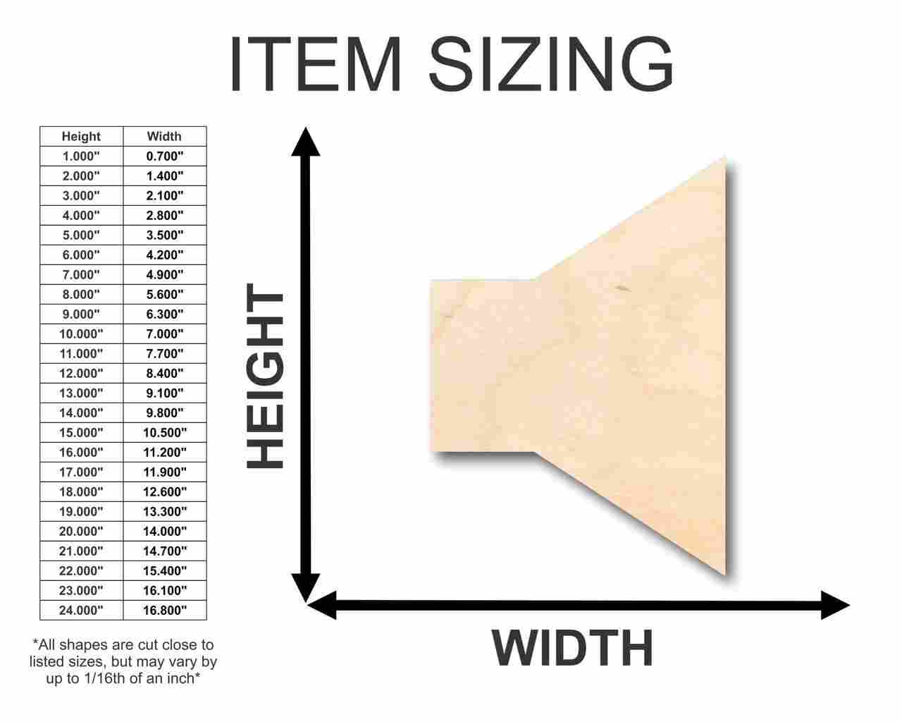 Unfinished Wooden Speaker Symbol Shape - Music - Craft - up to 24" DIY-24 Hour Crafts