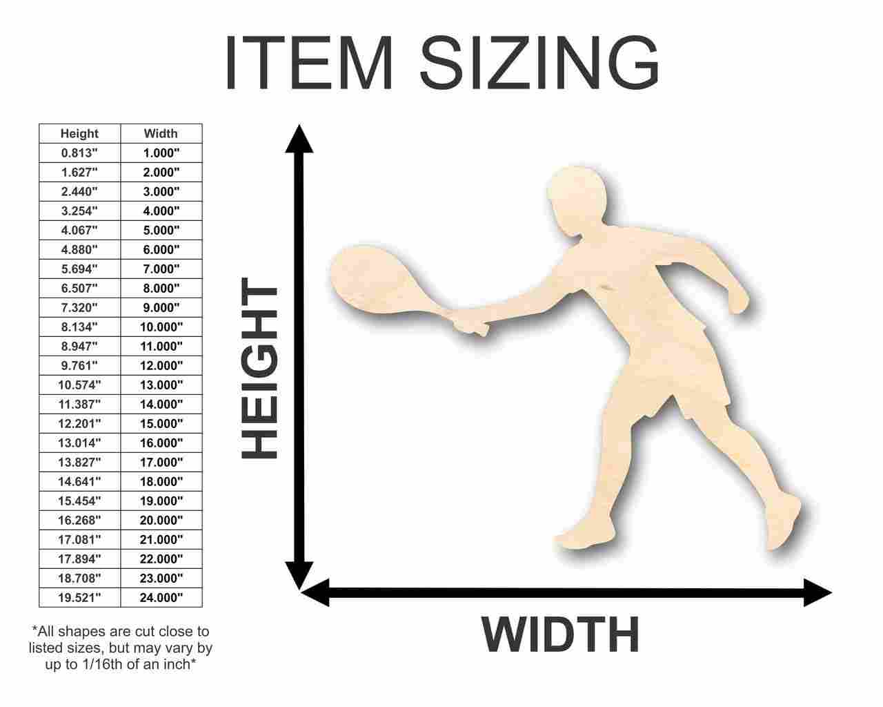 Unfinished Wooden Tennis Shape - Sporting - Craft - up to 24" DIY-24 Hour Crafts