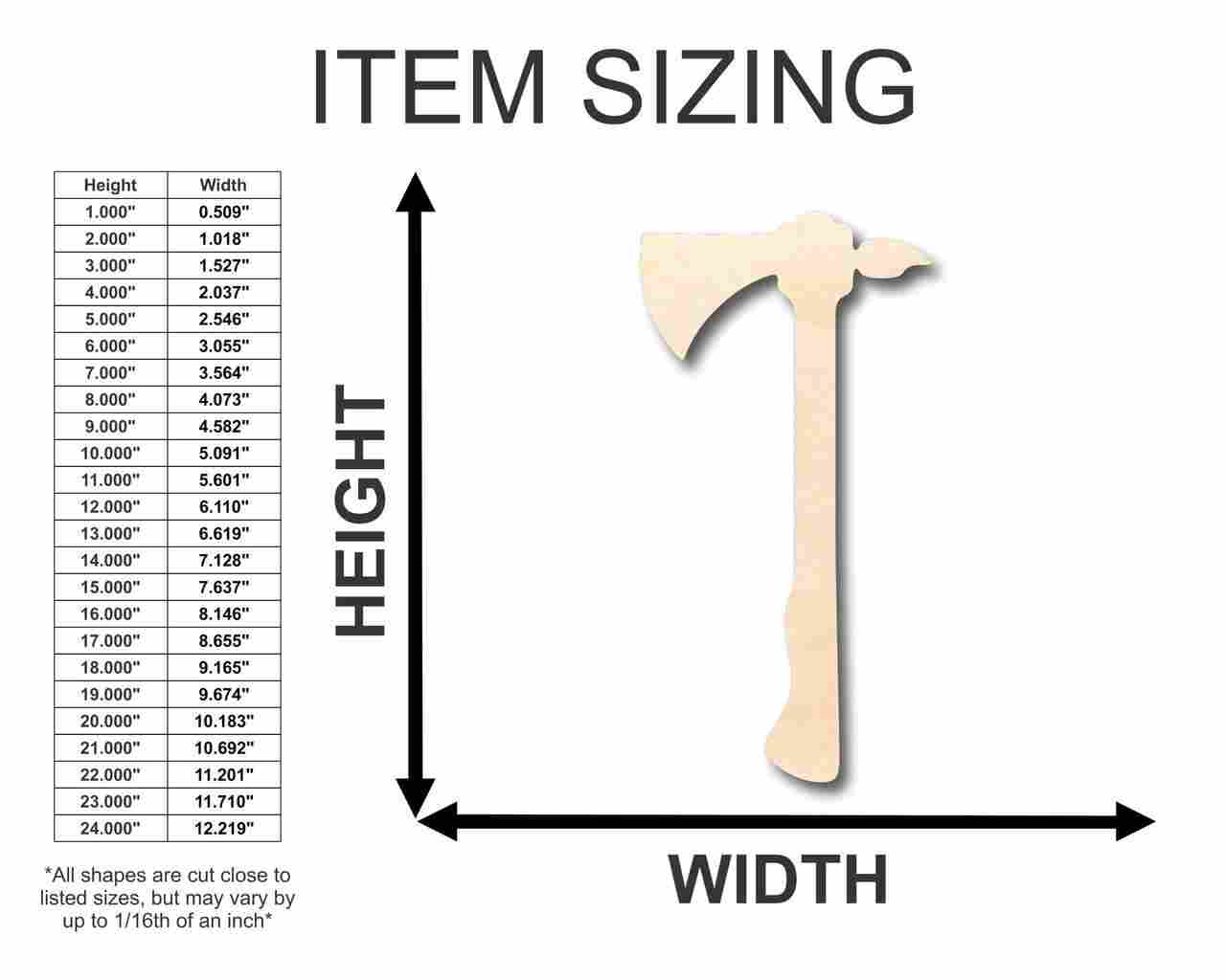 Unfinished Wooden Tomahawk Shape - Native American - Western - Craft - up to 24" DIY-24 Hour Crafts