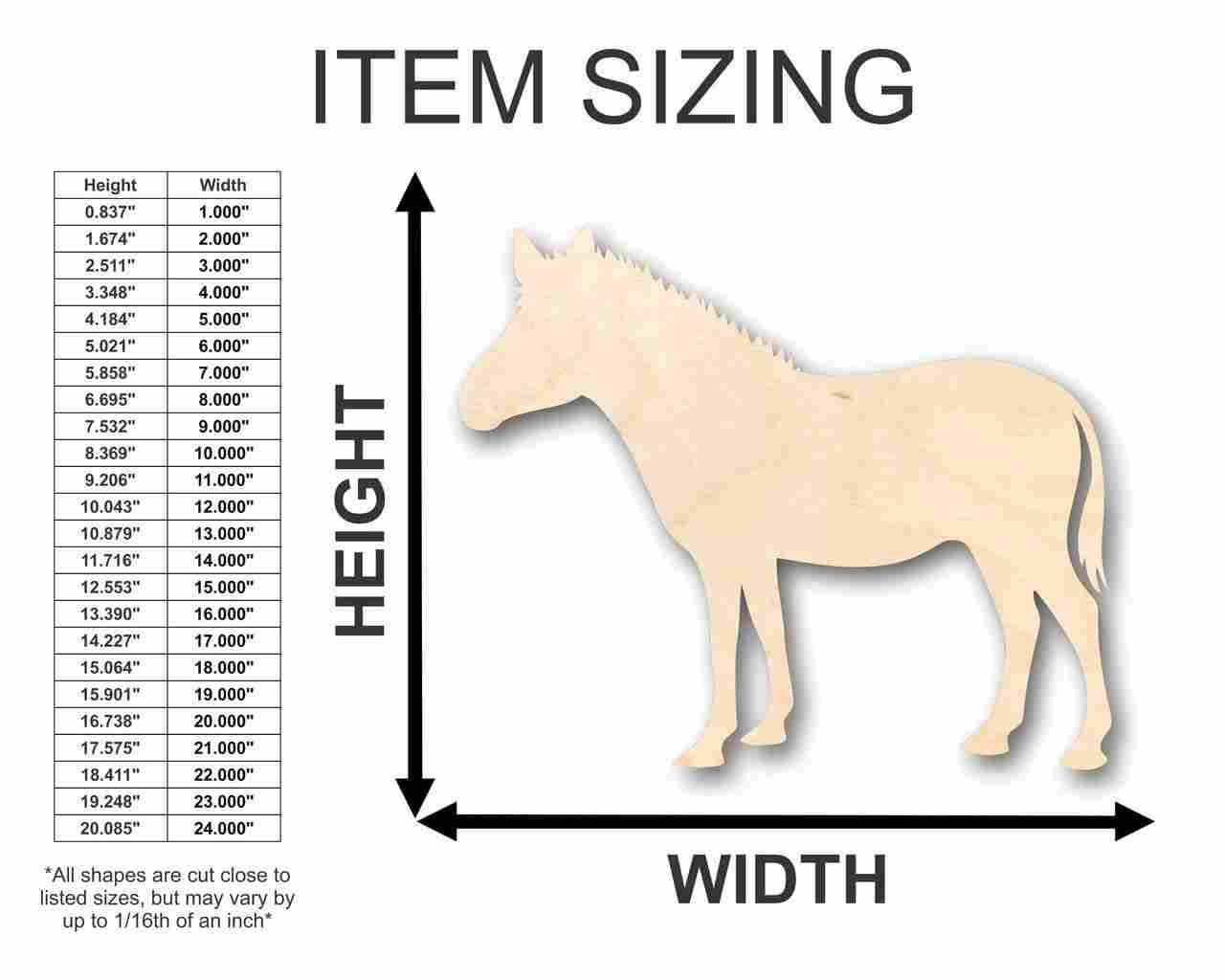 Unfinished Wooden Zebra Shape - Africa - Animal - Wildlife - Craft - up to 24" DIY-24 Hour Crafts