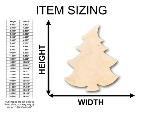 Unfinished Wood Cartoon Christmas Tree Shape - Craft - up to 36" DIY