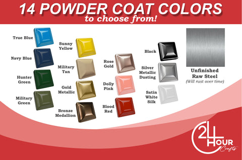 Metal Greek Letters | Custom Metal Greek Letter Wall Plaques | 15 Color Options