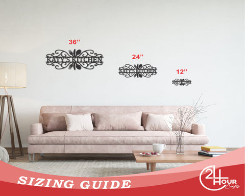 Metal Kitchen Silverware Sign | Farmhouse Kitchen Signs | 15 Color Options