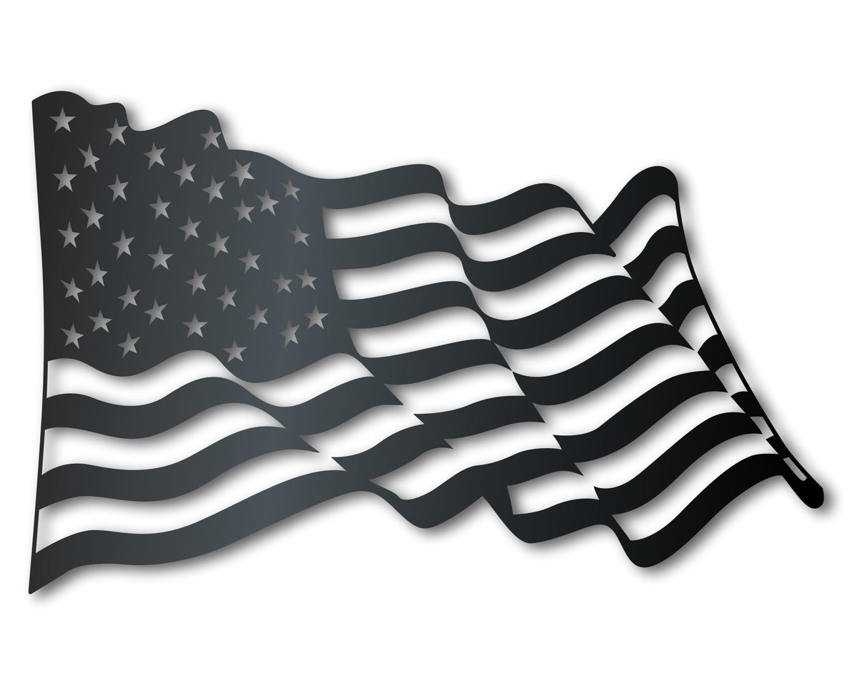 Metal American Flag Wall Art Metal USA Sign Indoor Outdoor Up to