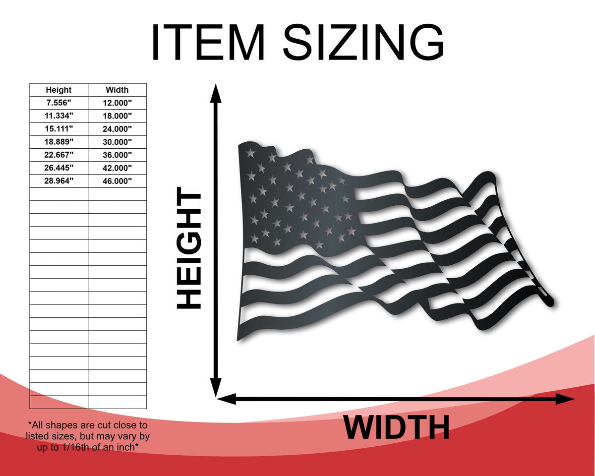 Metal American Flag Wall Art Metal USA Sign Indoor Outdoor Up to 24 Hour Crafts