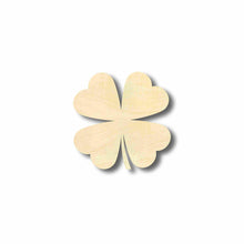 Load image into Gallery viewer, Shamrock Unfinished Wooden Craft Lucky Four Leaf Clover up to 24&quot;  DIY
