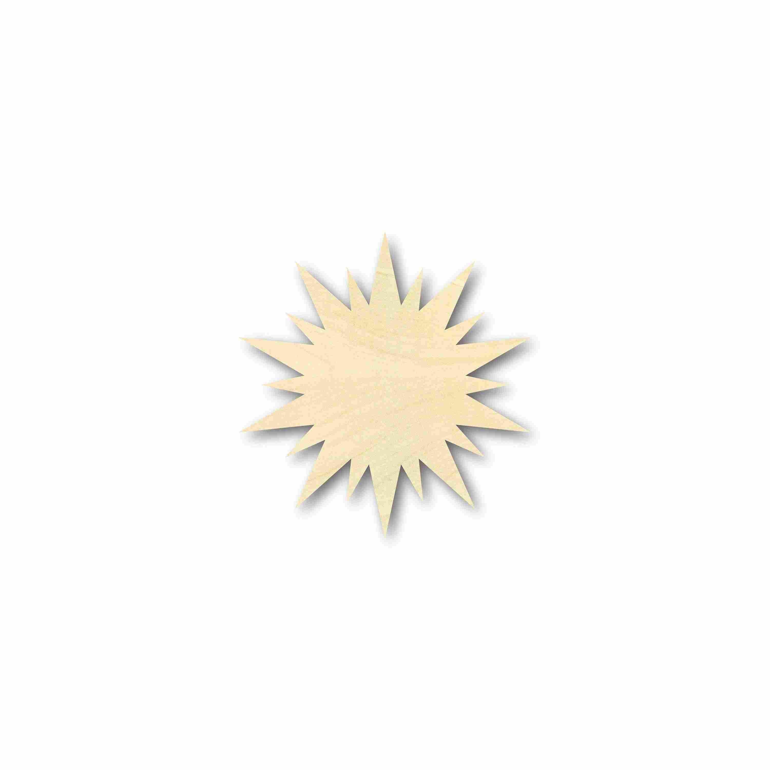 Unfinished Wooden Sun Star Shape - Space - Nursery - Craft - up to 24" DIY