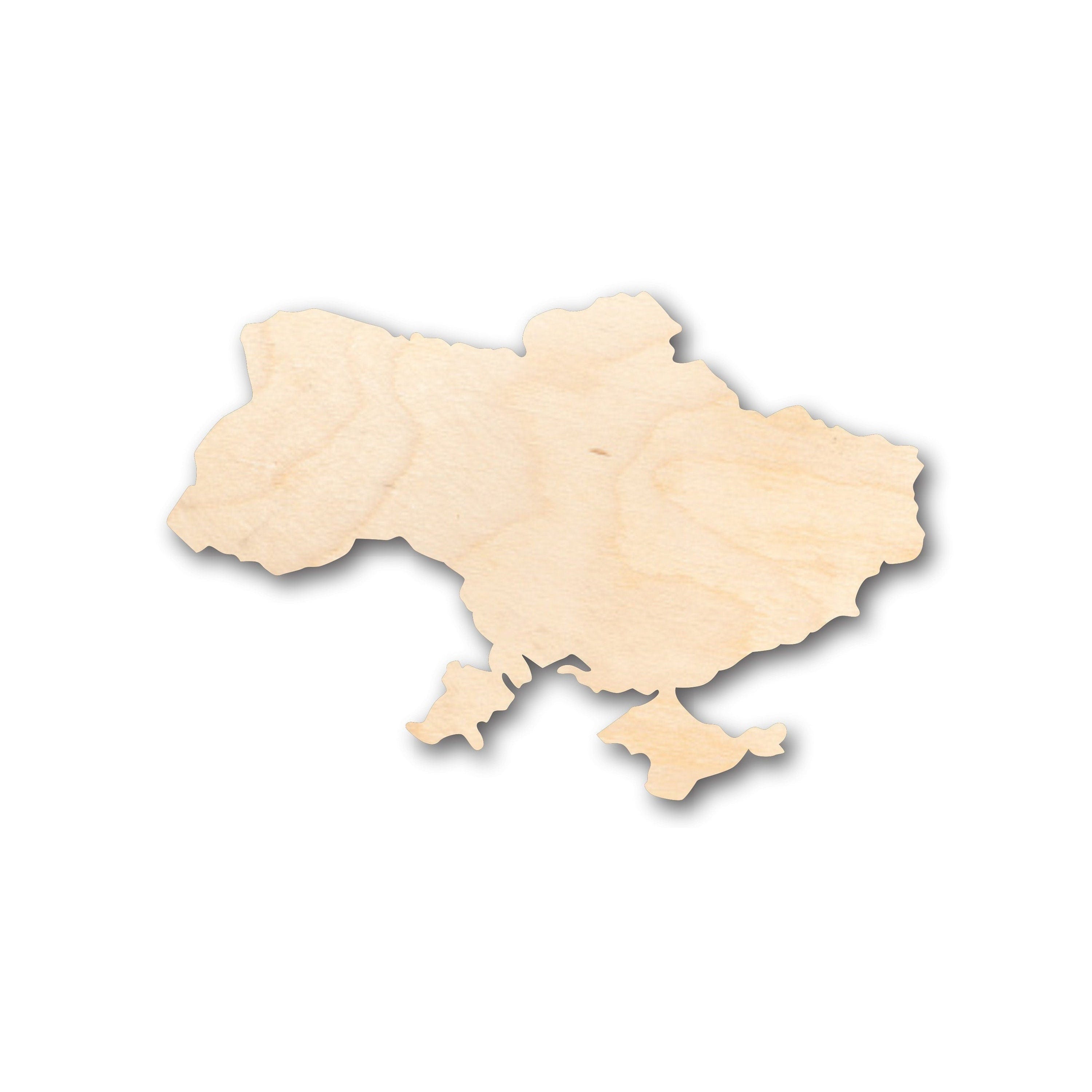 Unfinished Wooden Ukraine Shape - Country - Craft - up to 24" DIY