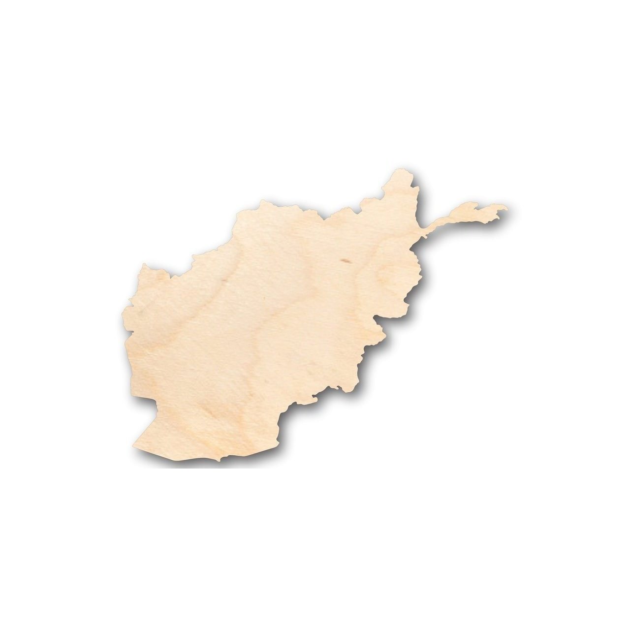 Unfinished Wooden Afghanistan Shape - Country - Craft - up to 24" DIY-24 Hour Crafts