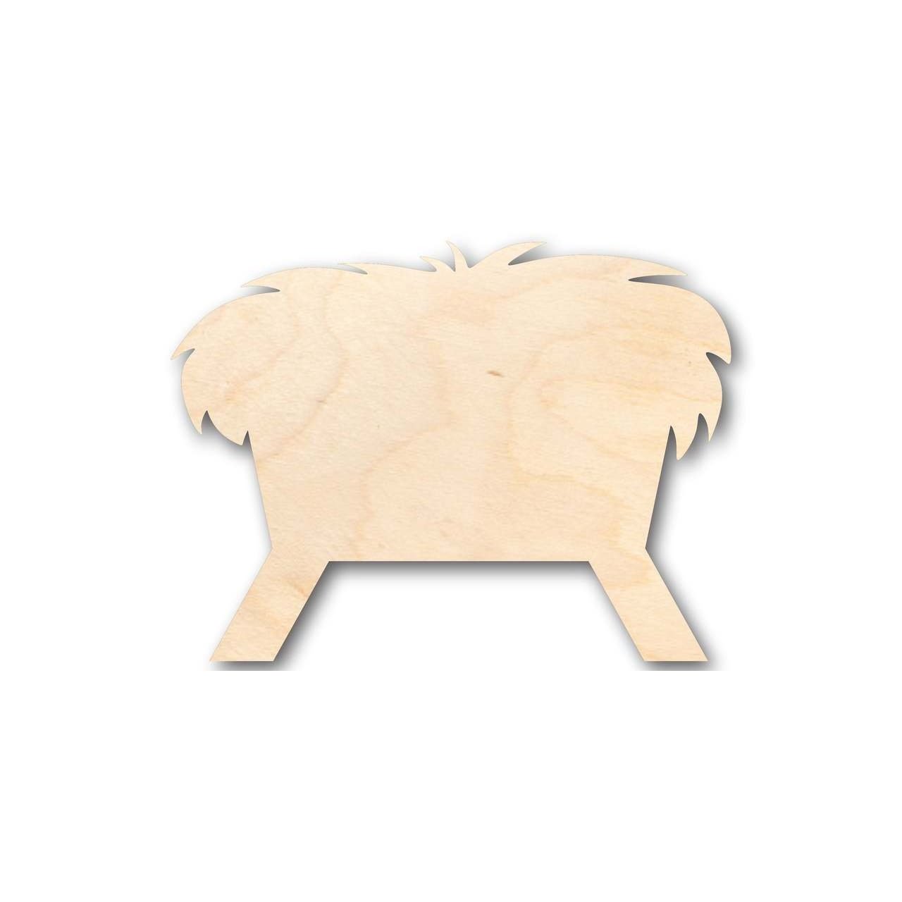 Unfinished Wooden Bethlehem Manger Shape - Christmas - Craft - up to 24" DIY-24 Hour Crafts