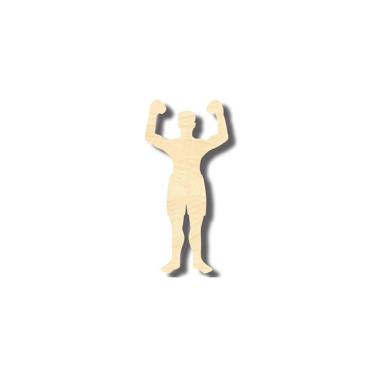 Unfinished Wooden Boxer Shape - Sports - Craft - up to 24" DIY-24 Hour Crafts