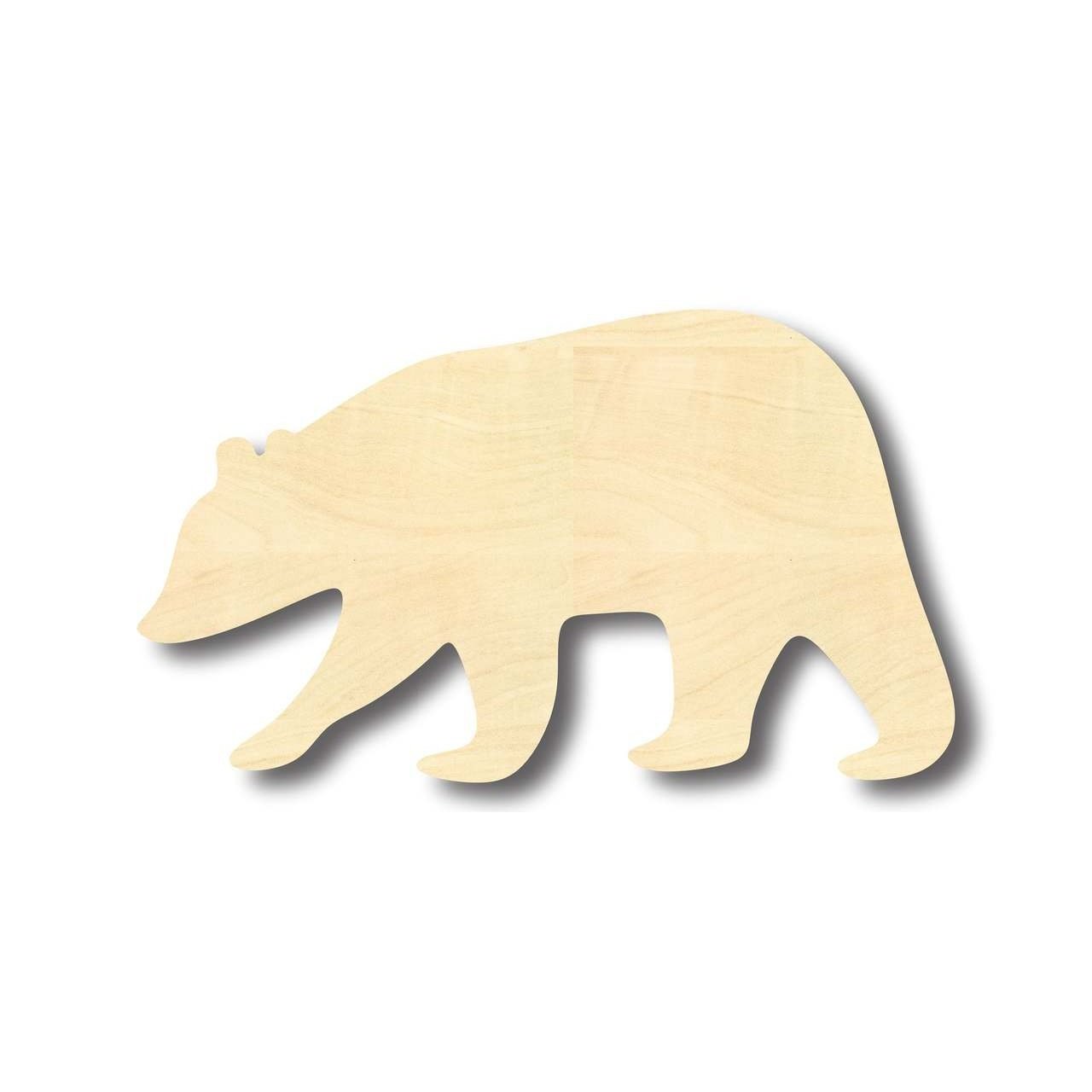 Unfinished Wooden Brown Bear Shape - Animal - Craft - up to 24" DIY-24 Hour Crafts