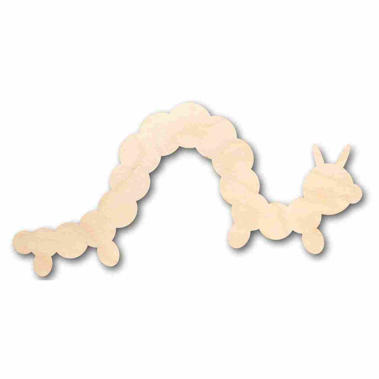 Unfinished Wooden Caterpillar Shape - Insect - Animal - Wildlife - Craft - up to 24" DIY-24 Hour Crafts