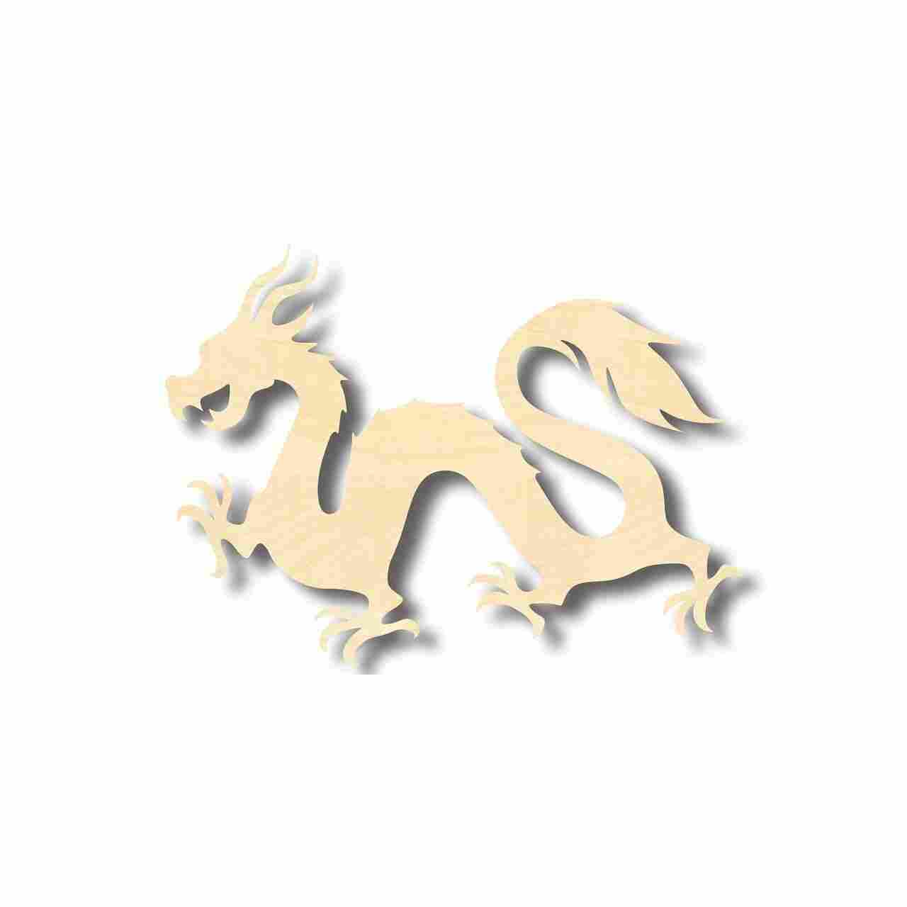 Unfinished Wooden Chinese Dragon Shape - Craft - up to 24" DIY-24 Hour Crafts