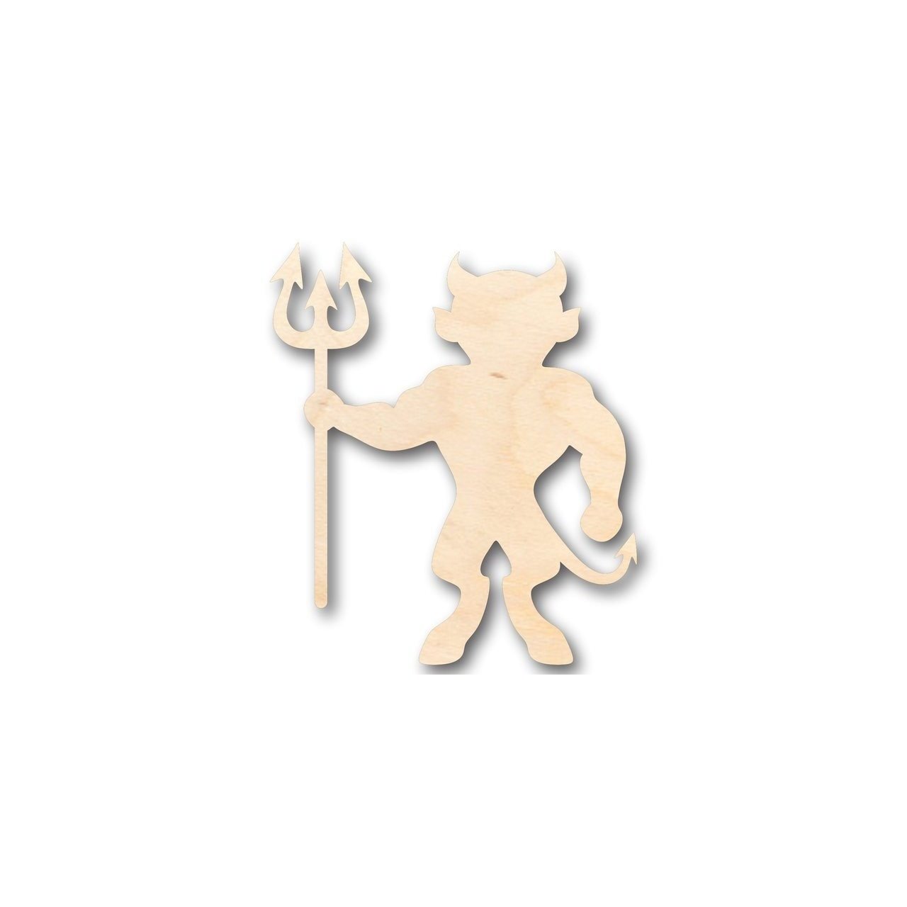 Unfinished Wooden Devil Shape - Craft - up to 24" DIY-24 Hour Crafts